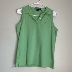 Vineyard vines green collared tank top